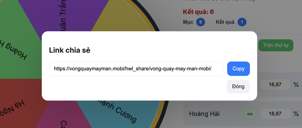 Sao chép liên kết link để chia sẻ tới mọi người
